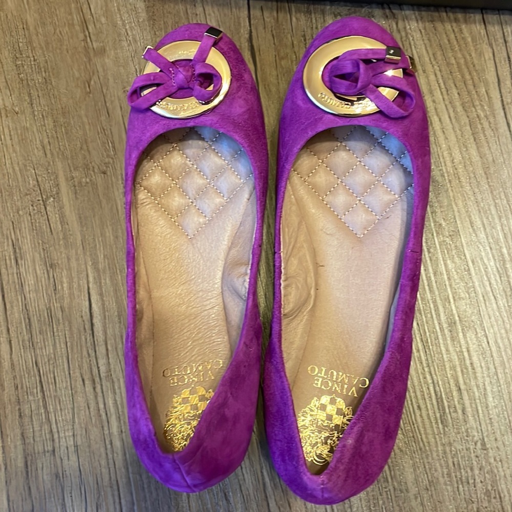 Vince Camuto Women Ballet Shoes Magenta Size 7M